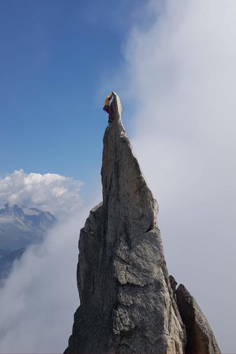 Tibor climbing